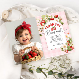 Fresa gracias berry mucha tarjeta