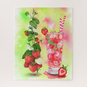 Fresa Jigsaw Jugo de rompecabezas Guay Beber Fruta