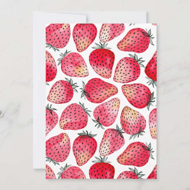 Fresas acuarela y tinta (Anverso)