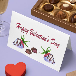 Fresas cubiertas de chocolate el día de San Valent