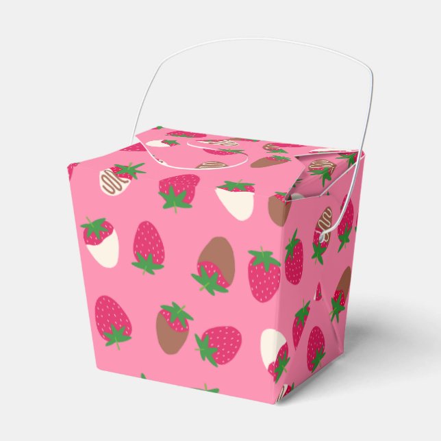 Fresas cubiertas de chocolate Favor / Caja de trat (Front Side)