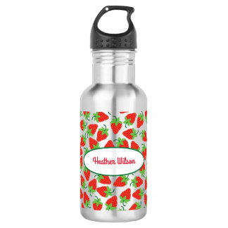 Fresas Cute Niños Botella de Agua con Nombre