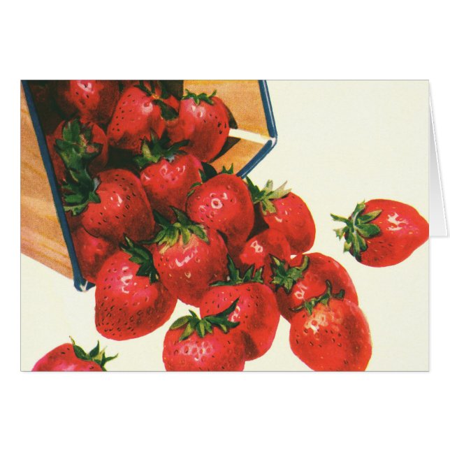 Fresas de época en cesta, fresas de frutas aliment (Anverso (Horizontal))