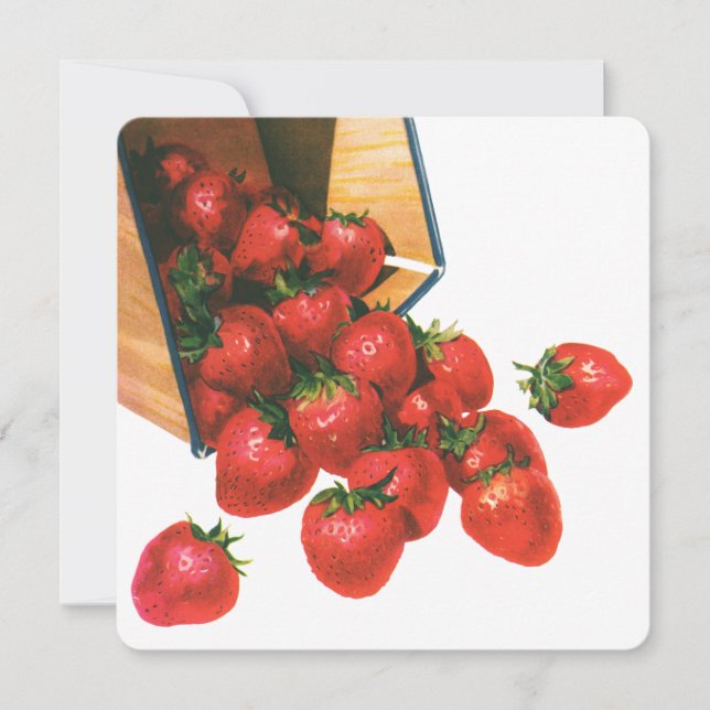 Fresas de época en cesta, fresas de frutas aliment (Anverso)