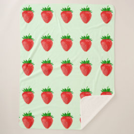 Fresas en la manta del Sherpa Verde