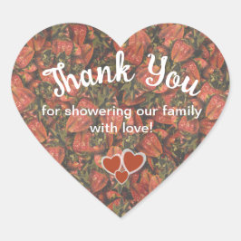 Fresas Gracias Pegatinas de Baby Shower