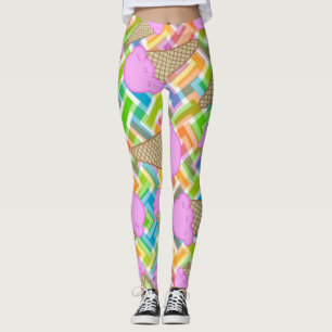 Fresas Heladas Cream Leggings