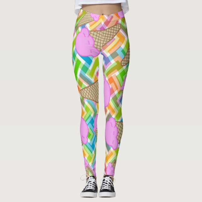 Fresas Heladas Cream Leggings (Anverso)