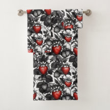 Fresas negras, blancas y rojas por todas partes