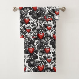 Fresas negras, blancas y rojas por todas partes