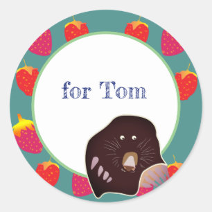 Fresas, Pegatina de la celebración de niños mole