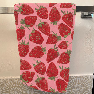 Fresas rojas maduras con patrones rosados