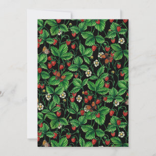 Fresas silvestres en negro
