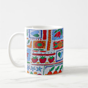 Fresas y corazones taza de café