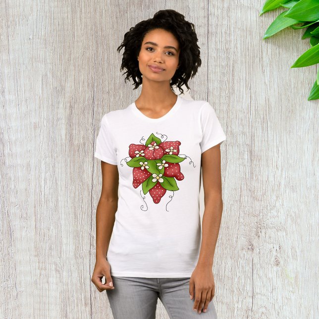 Fresas y flores camiseta para mujeres (Subido por el creador)