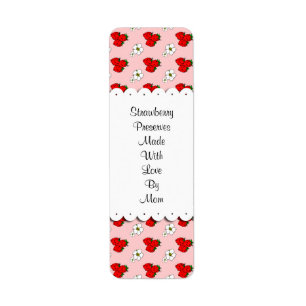Fresas y flores Personalizado Etiquetas de enlatad