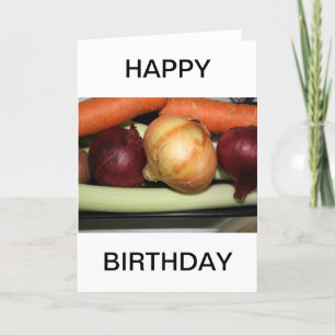 Frescas Verduras FELICES Tarjeta de cumpleaños