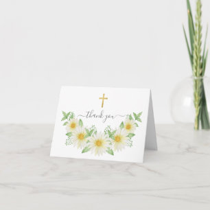 Fresco Daisy Gold Cross Gracias Nota