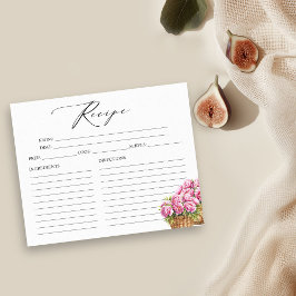 Fresco De Las Tarjetas De Receta De Ducha De Novia