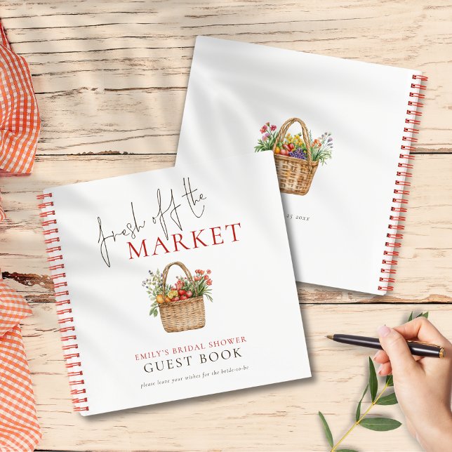 Fresco del libro de huéspedes de la ducha de novia (Front and back view)