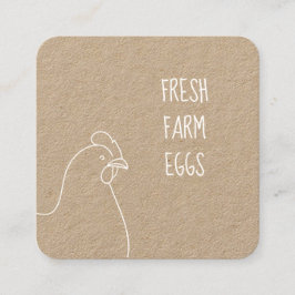 Fresco Huevos de granja Tarjeta de presentación de