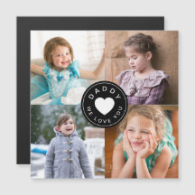Fresco Papá Te Amamos Corazón Colaje de Fotos