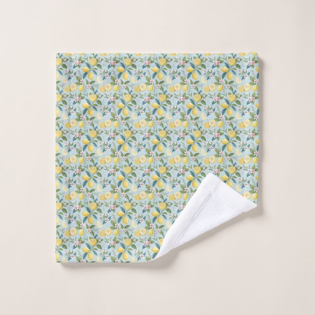 Fresh Lemon Floral Botanical Pattern  (Toallita)
