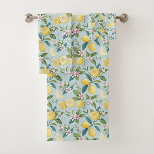 Fresh Lemon Floral Botanical Pattern  (In situ)