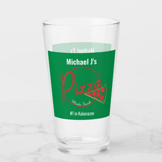 Fresh Made Pizza Pizzeria Beer Glass (Anverso)