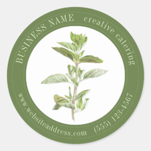 FRESH OREGANO Biz ID Grandes Pegatinas Redondos II