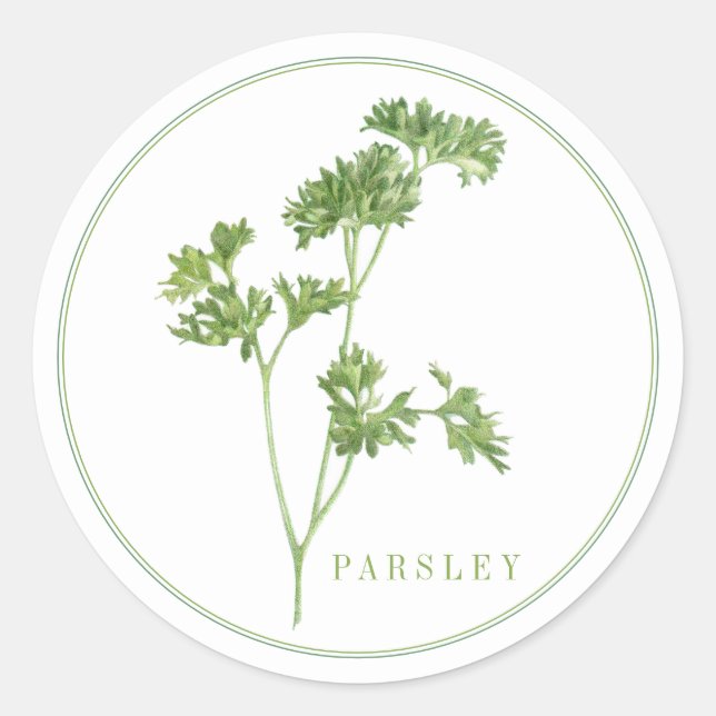 FRESH PARSLEY Grandes Pegatinas Redondos (Anverso)