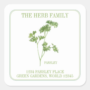 FRESH PARSLEY Pequeños Sellos para sobres de direc