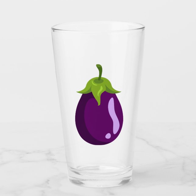 Fresh Purple Eggplant Copo de vidro (Anverso)
