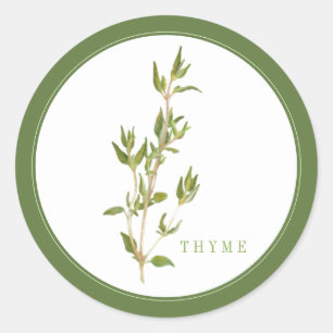 FRESH THYME Grandes Pegatinas redondos (+texto) Ve