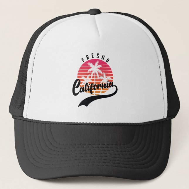 Fresno, gorro de camionero retro de California (Anverso)