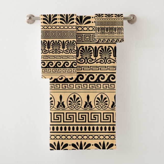 Fret griego, patrón mediterráneo, marrón (In situ)