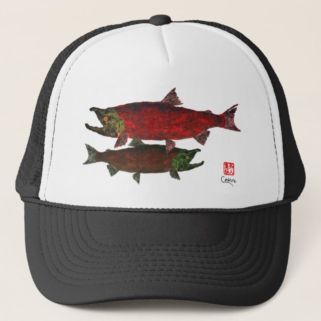 Frezando los salmones - gorra del camionero (Anverso)