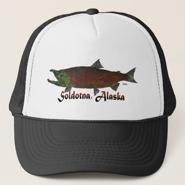 Frezando Soldotna de color salmón, Alaska - gorra (Anverso)