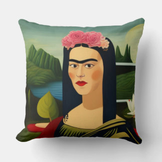Frida Kahlo como Cojín decorativo Mona Lisa