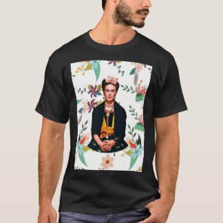Frida Kahlo florió camiseta clásica
