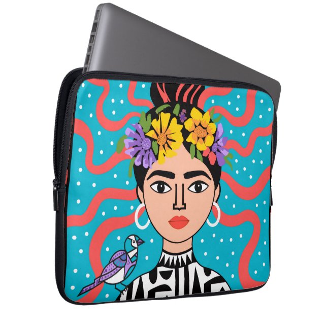 Frida Kahlo Inspirada - Boho - Funda para Portátil (Anverso derecho)