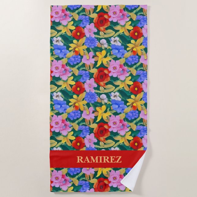 Frida Kahlo Inspiró Toalla De Playa (Anverso)