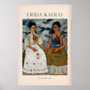 Frida Kahlo Las Dos Fridas Cartel de Arte Famoso P