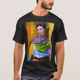 Frida Kahlo pintando camiseta esencial clásica