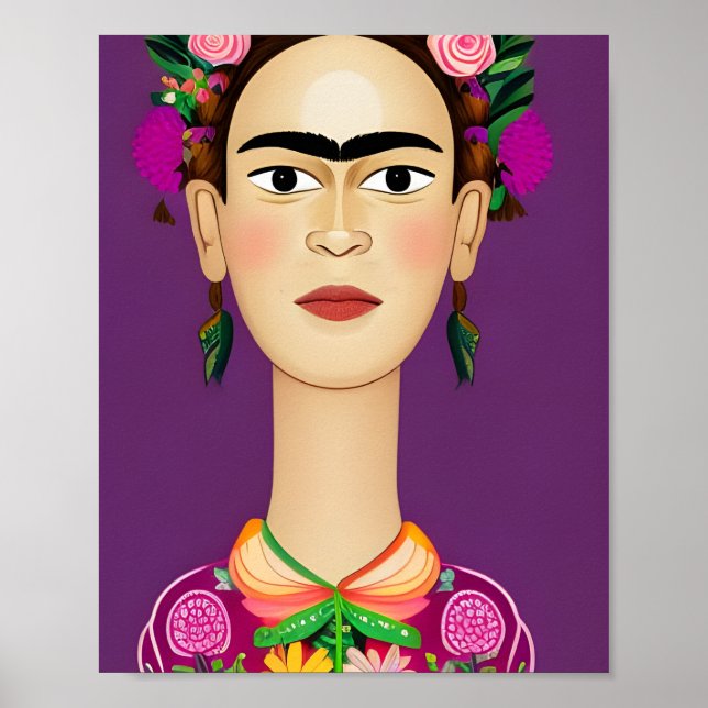 Frida Kahlo poster, arte mural (Frente)