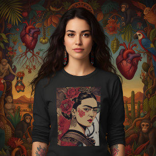 Frida Reloaded – Camiseta de Arte Rebelde InkPunk