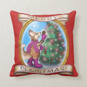 Frieda ata la almohada de tiro del navidad