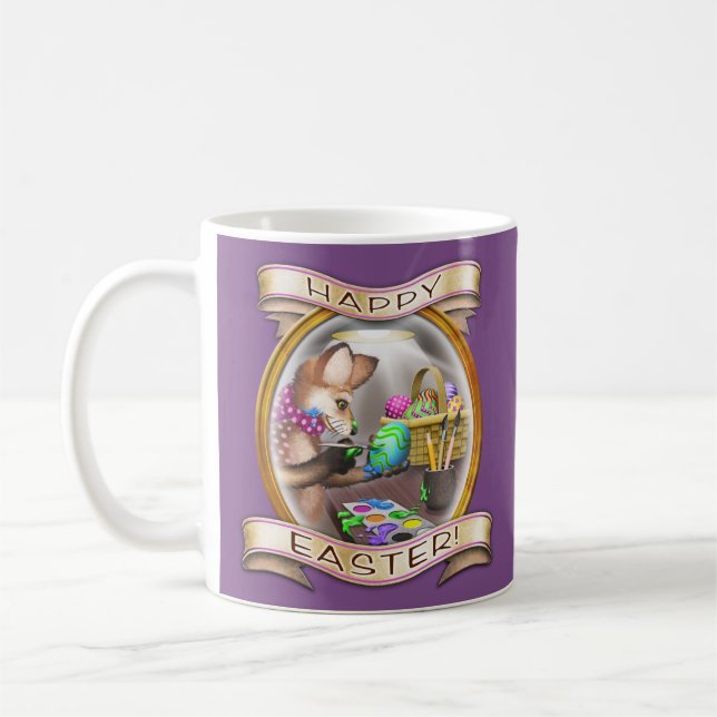 Frieda ata la taza de Pascua (Izquierda)
