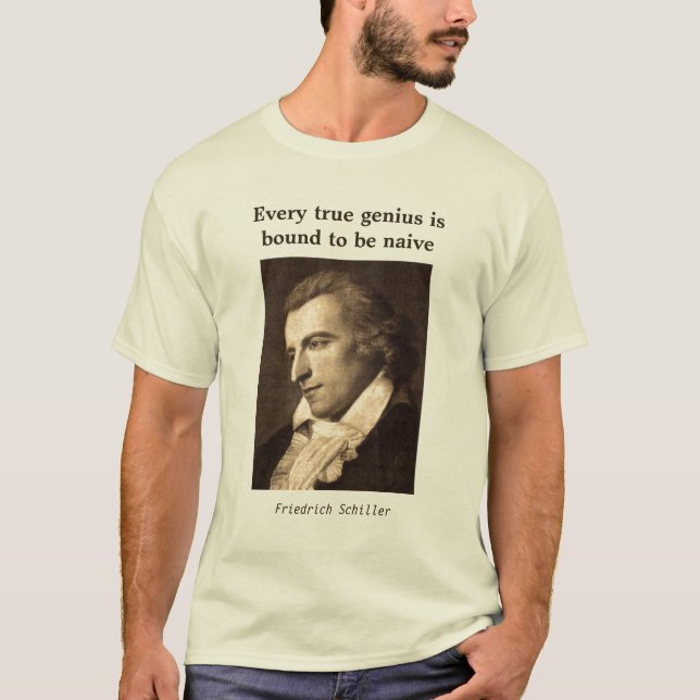 Friedrich Schiller - genio ingenuo - camiseta (Anverso)