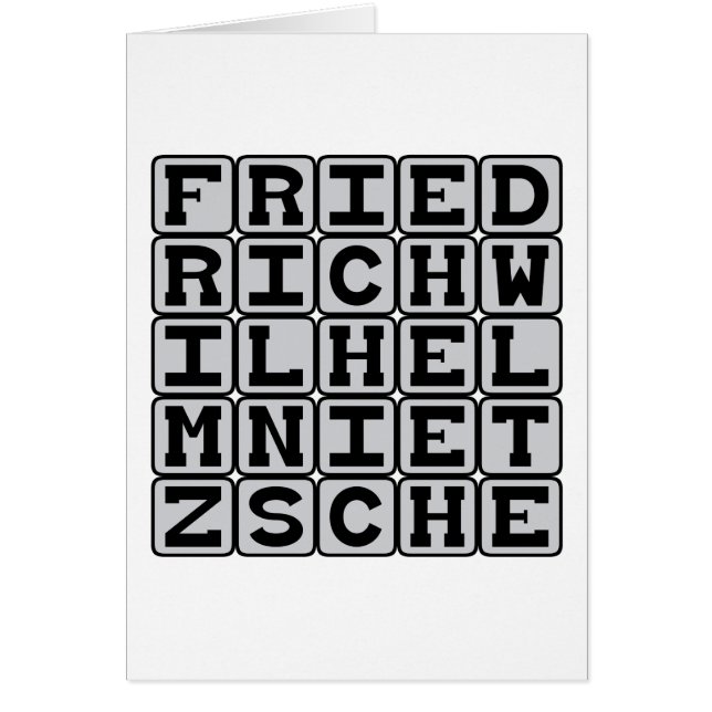 Friedrich Wilhelm Nietzsche, existencialista (Frente)